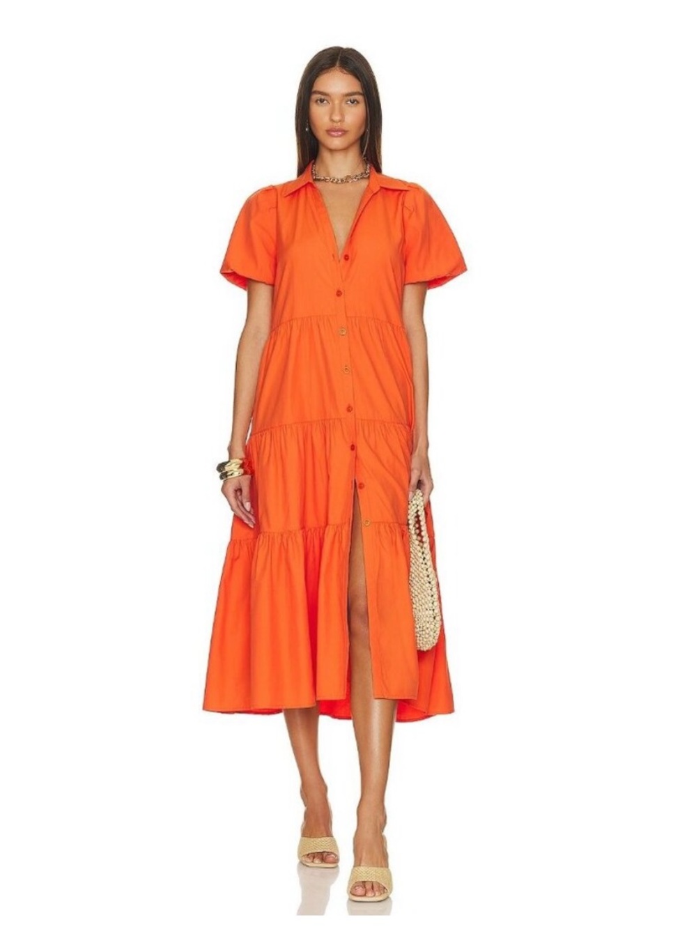 Brochu Walker Havana Dress in Tangerine size medium